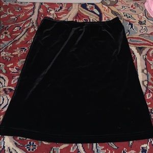 Black Velvet Skirt